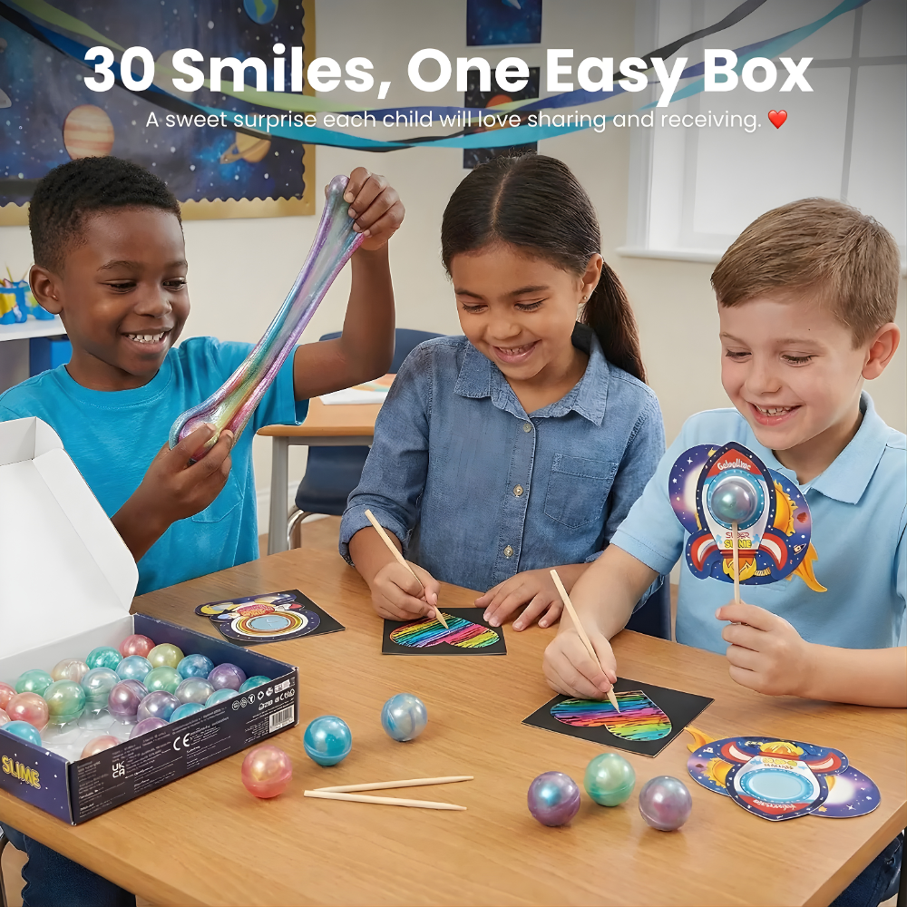 LoveOrbit™ Galaxy Slime Valentines Pack