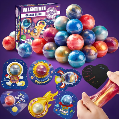 LoveOrbit™ Galaxy Slime Valentines Pack